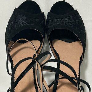 No Label - Women’s Black Strappy Heels